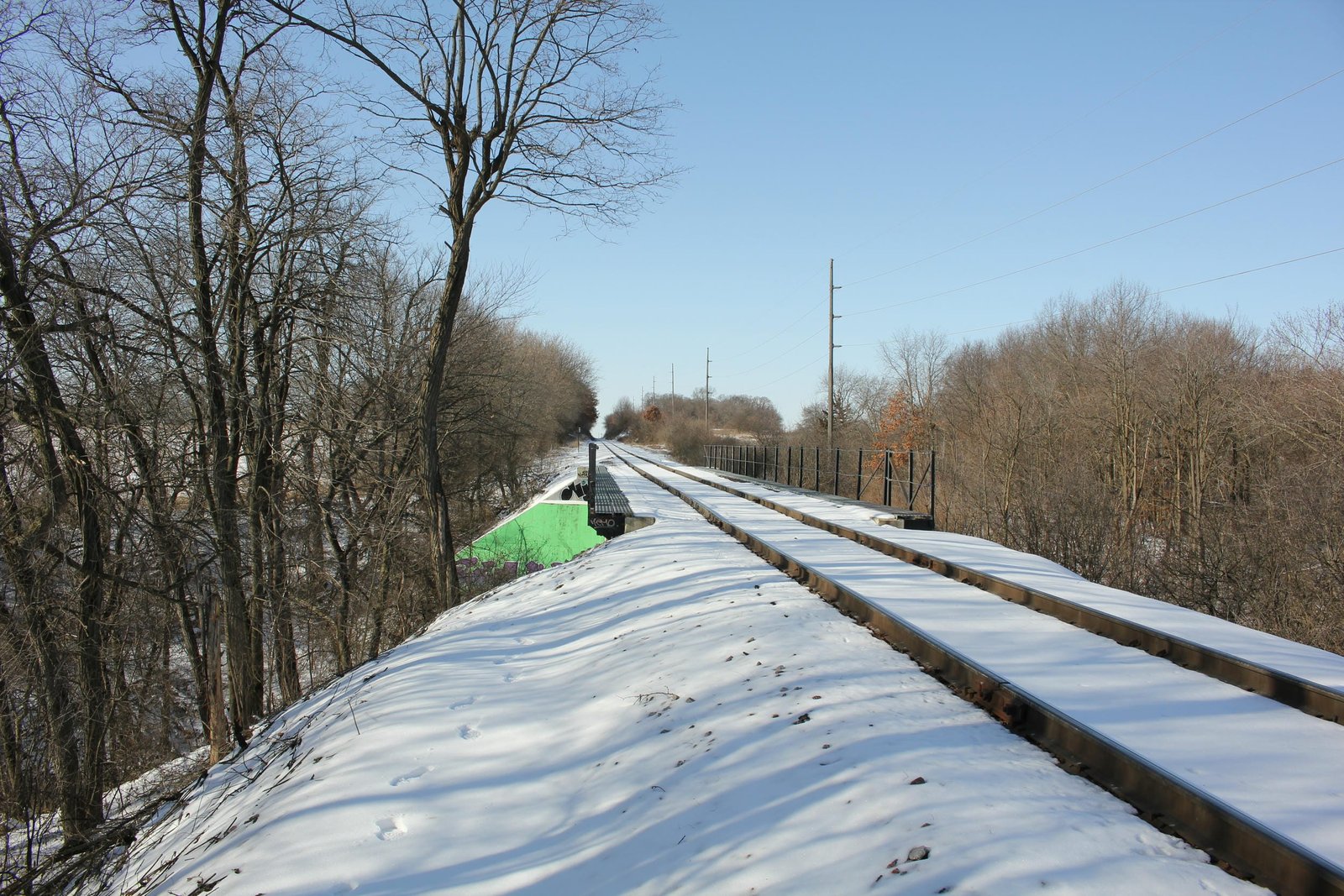 Looking west